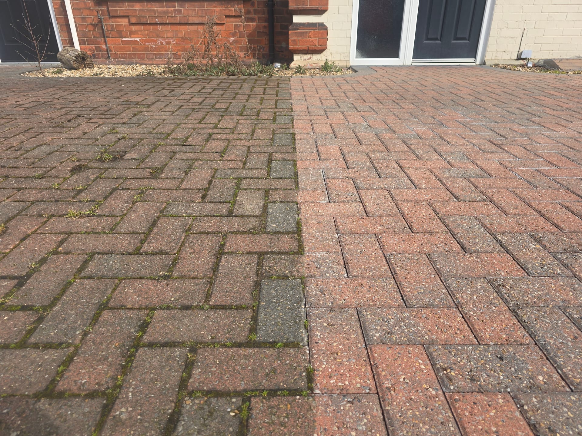 Driveway pressure washing in Grimsby, Lincolnshire
